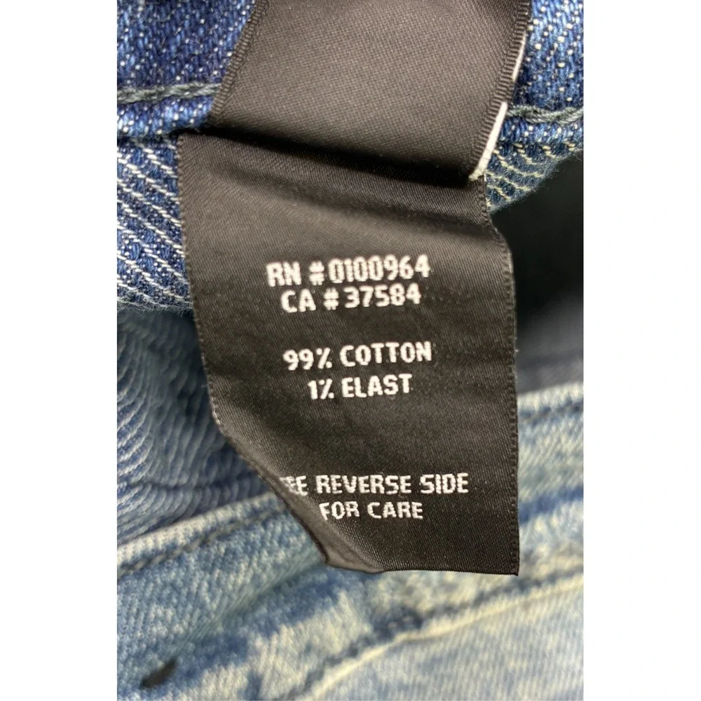 PRPS Mens Jeans 36x33 Indigo Blue Stretch Slim Tapered Distressed E87P316FS